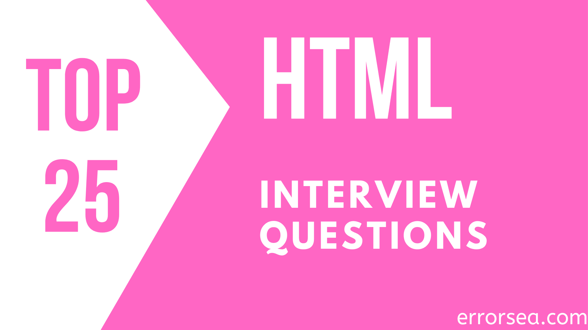 Top 25 HTML Interview Questions and Answers for Experienced (PDF Free Download)