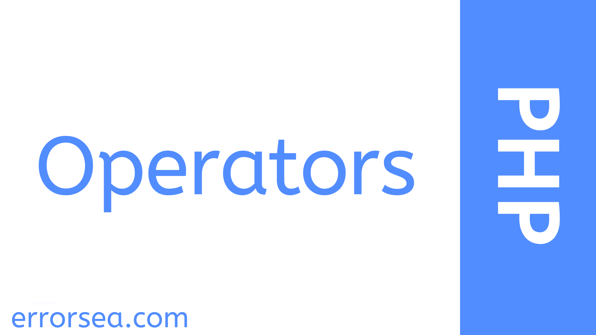 List of PHP Operators