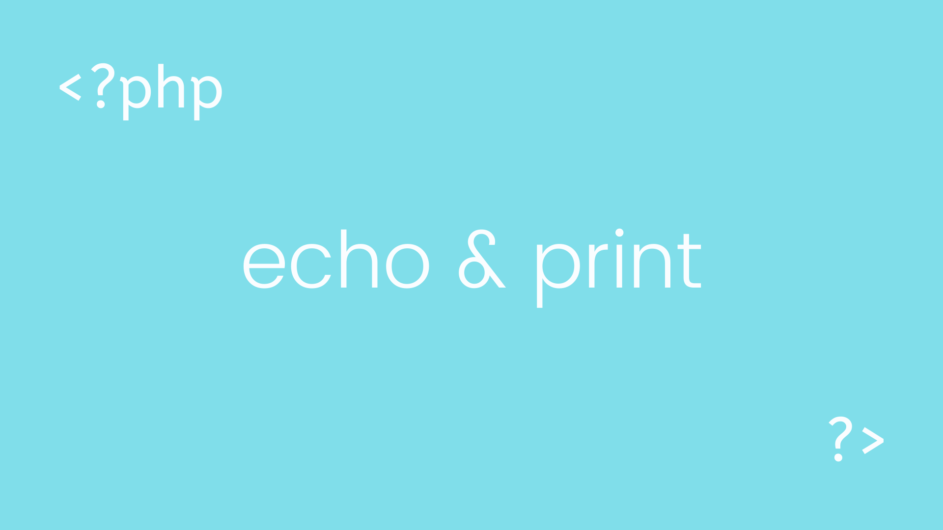 PHP Echo/Print