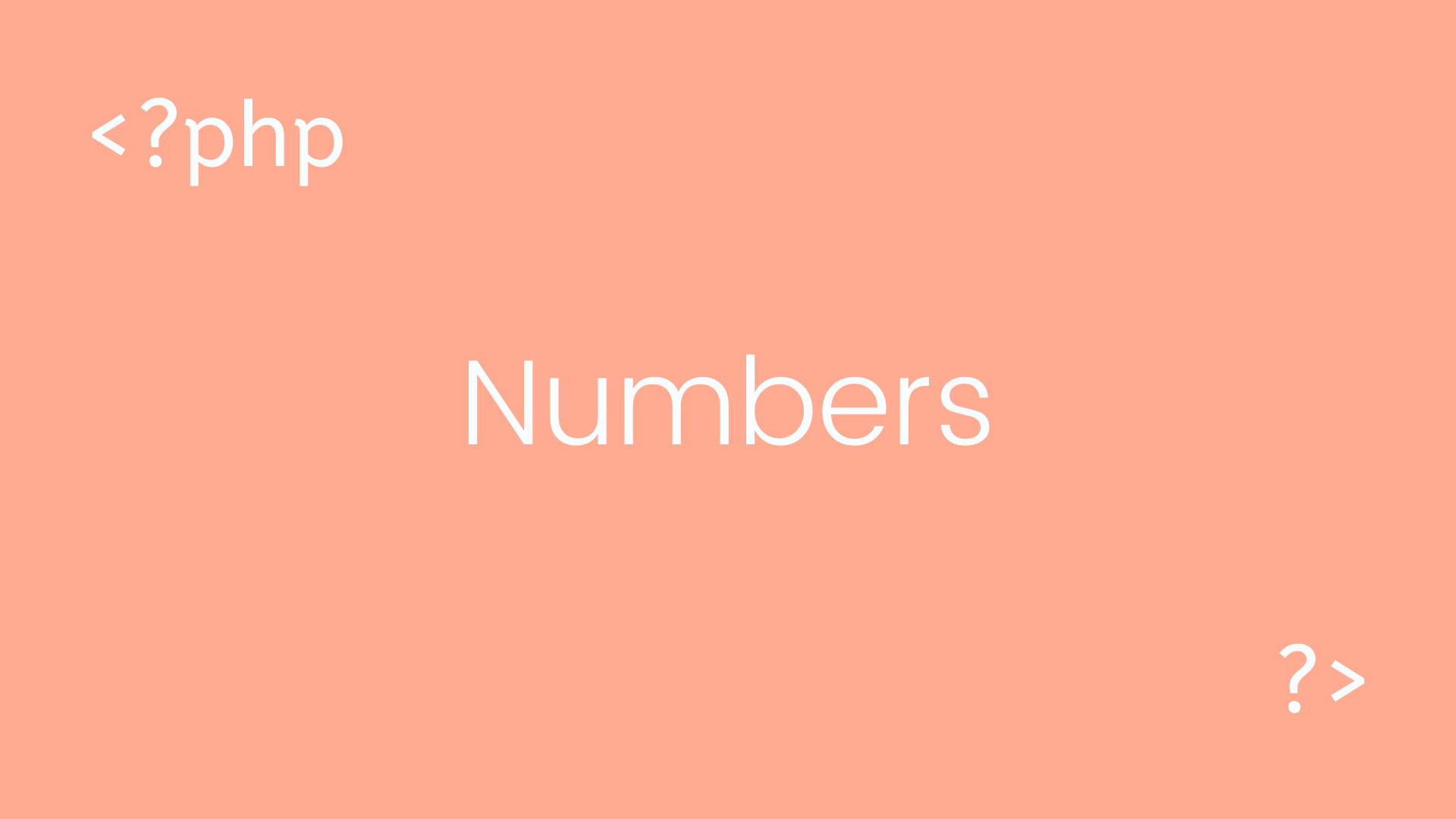 PHP Numbers