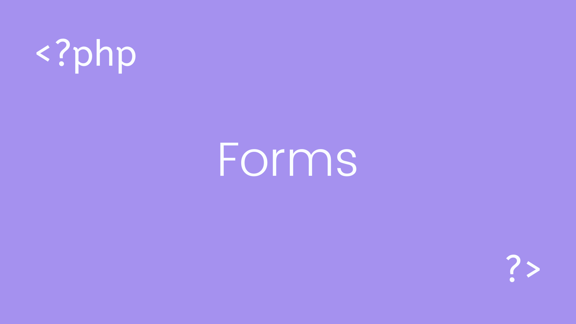 PHP Forms