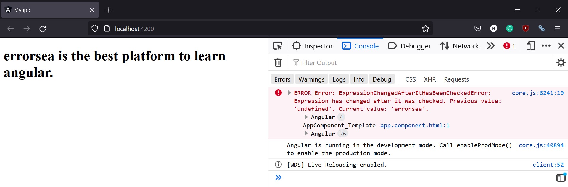 Error NG0100 Expression Has Changed After It Was Checked Angular
