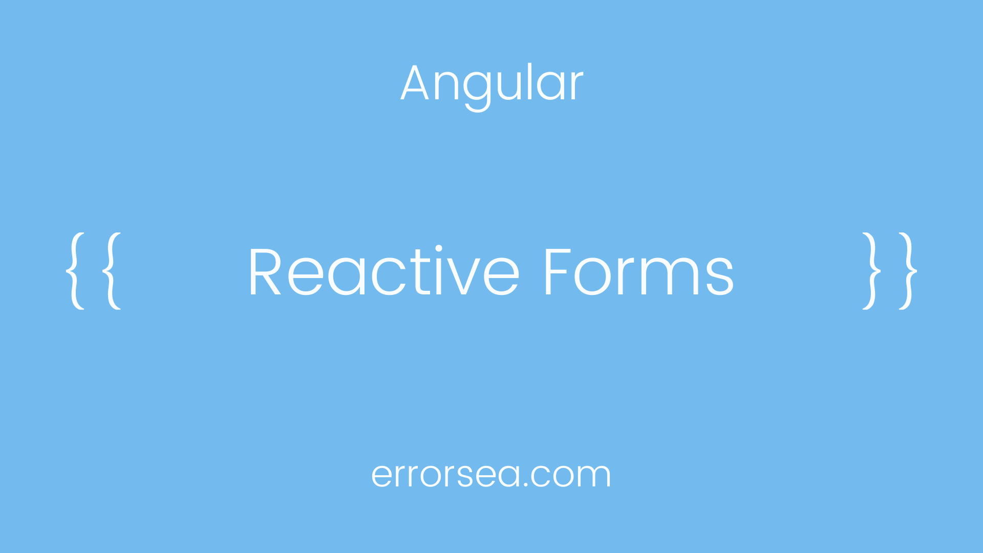Angular Reactive Forms
