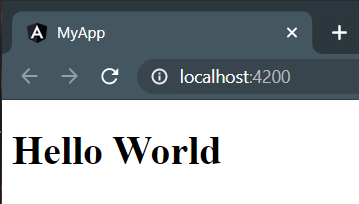 hello world output in angular